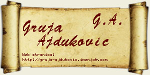 Gruja Ajduković vizit kartica